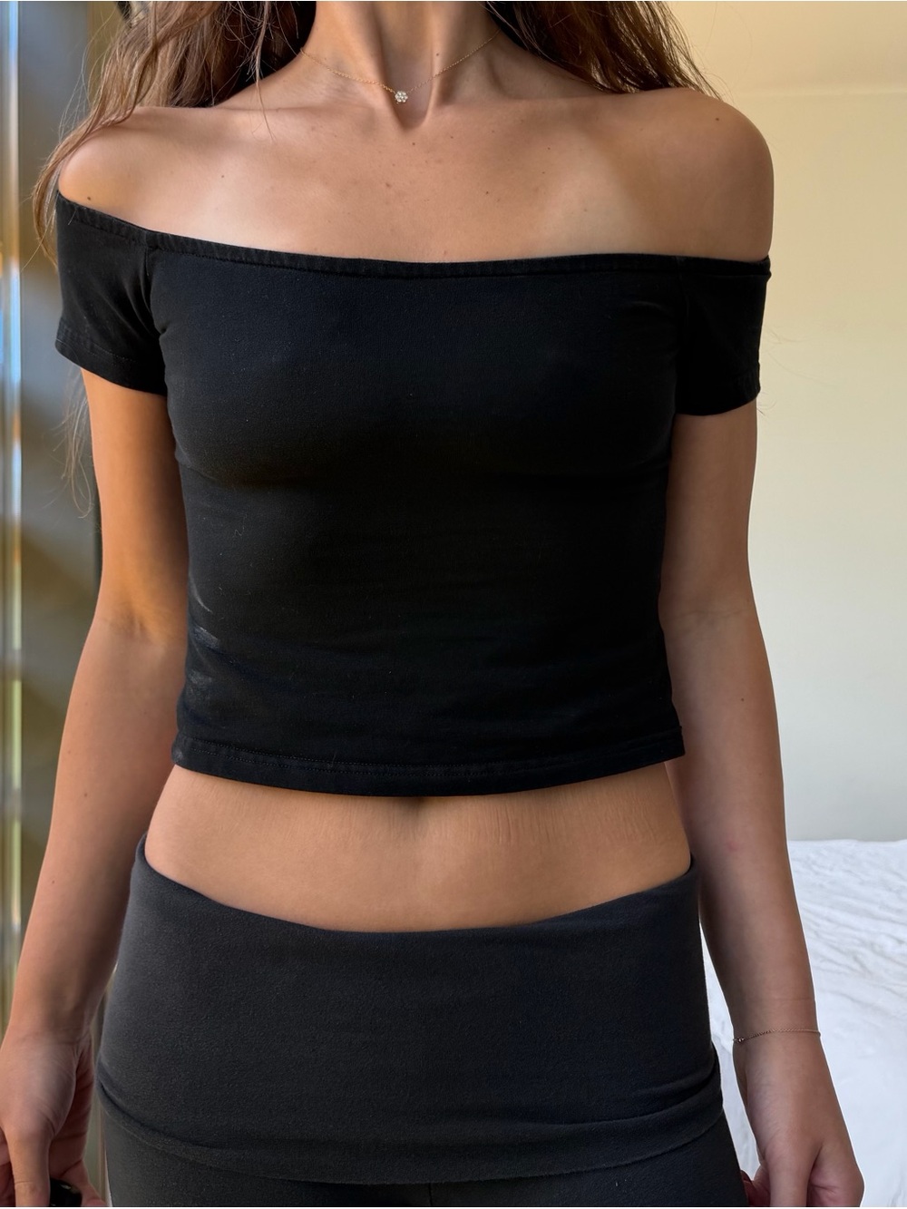 Edikted Black Short Sleeve Top